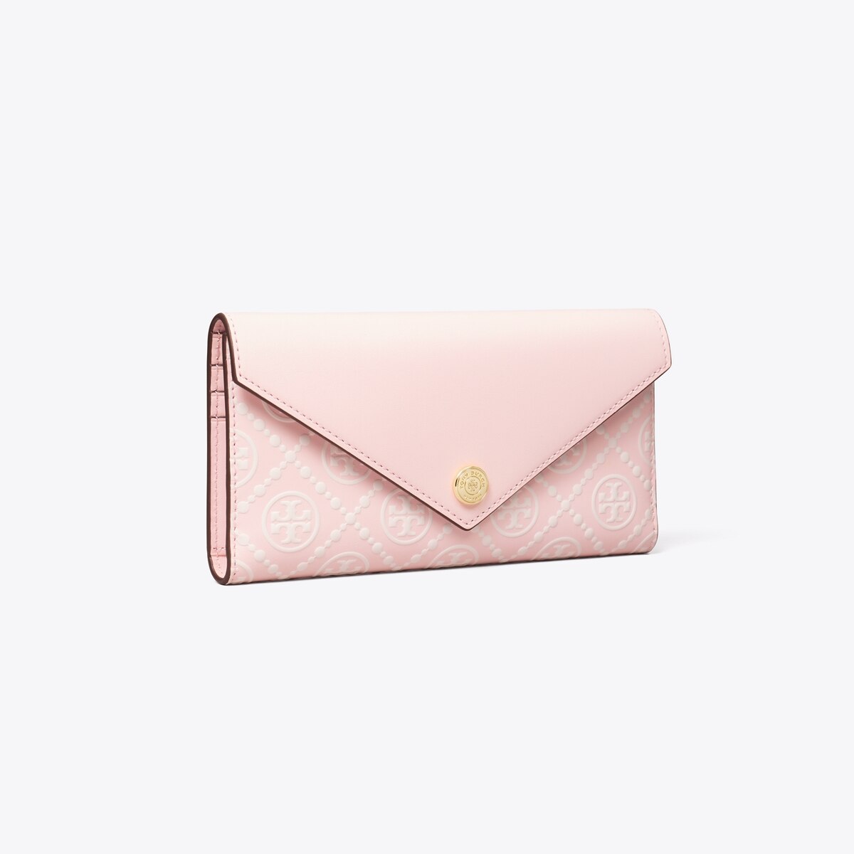 T Monogram Contrast Embossed Envelope Wallet: Women's